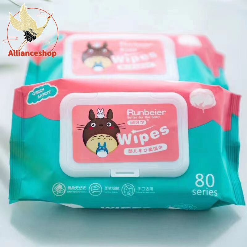 ทิชชู่เปียก 80 แผ่น baby wipe ทิชชูเปียกเด็ก เช็ดชู่เปียก กระดาษเปียก ทิชชู่เปียกหอม กระดาษทิชชูเปียก ผ้าเปียก Wet Wipe