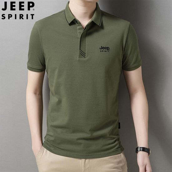 JEEP SPIRIT เสื้อโปโลของผู้ชายสำหรับฤดูร้อน