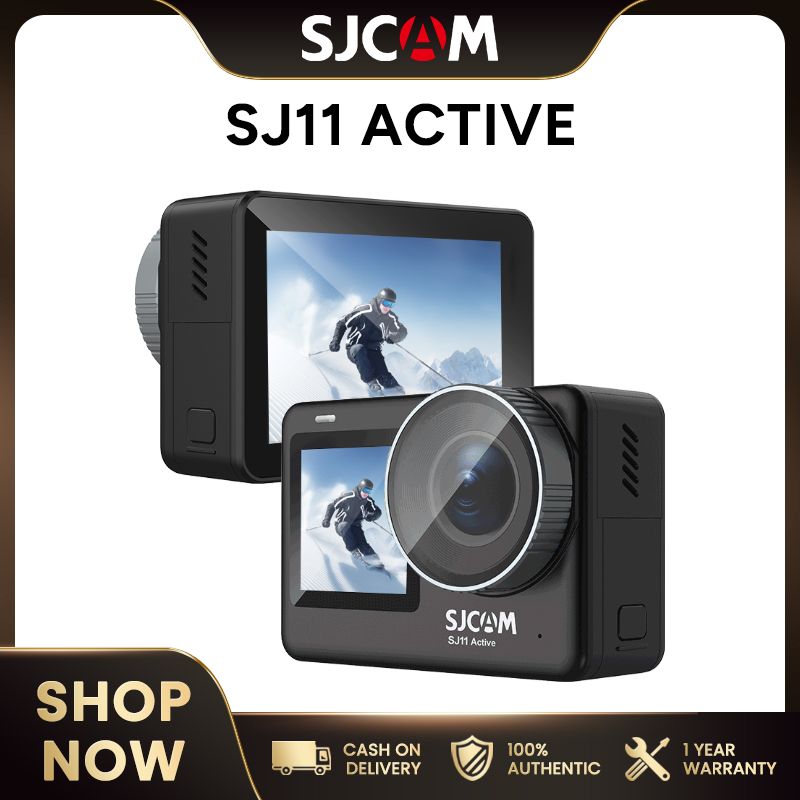 SJCAM SJ11 Active 4K ป้องกันการสั่นสะเทือนวิดีโอความละเอียดสูงรองรับการสตรีมสด Wi-Fi หกไจโรแกนปรับได้กล้องถ