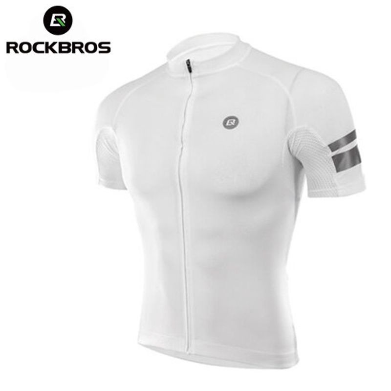 ROCKBROS เสื้อเจอร์ซีย์นักปั่น ระบายอากาศ ทุกเพศ กางเกงขาสั้นสำหรับปั่นจักรยาน ชุดปั่นจักรยานที่สะดวกสบายพร้อมโลโก้สะท้อนแสงเสื้อผ้ากีฬากลางแจ้ง