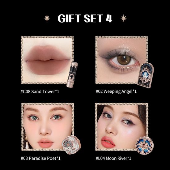 Flower Knows Little Angel Collection Makeup Gift Set Include Lipstick Blush Highlighter Eyeshadow and more