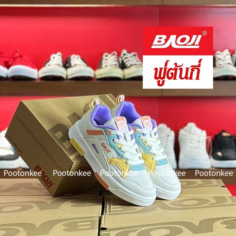 Baoji BJW 1004 รองเท้าผ้าใบบาโอจิ รองเท้าผ้าใบผู้หญิง ผูกเชือก ไซส์ 37-41ของแท้ สินค้าพร้อมส่ง