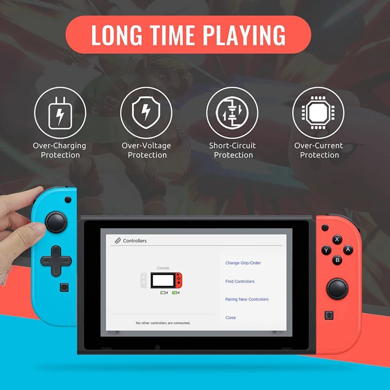 จอยเกมมือถือ จอย สวิตซ์ คอนโทรลเลอร์ จอยสติ๊ก เกมคอนโซล Nintendo Switch JOYCON OLED Wireless Bluetooth Controller Gamepad NFC Game Joystick สนับสนุน Wake-up รีโมตคอนโทรลซ้ายขวาพร้อมสายรัดข้อมือ จอยสติ๊กเล่นเกมไร้สาย ตัวควบคุมเกม จอยบลูทูธเล่นเกม มือถือ