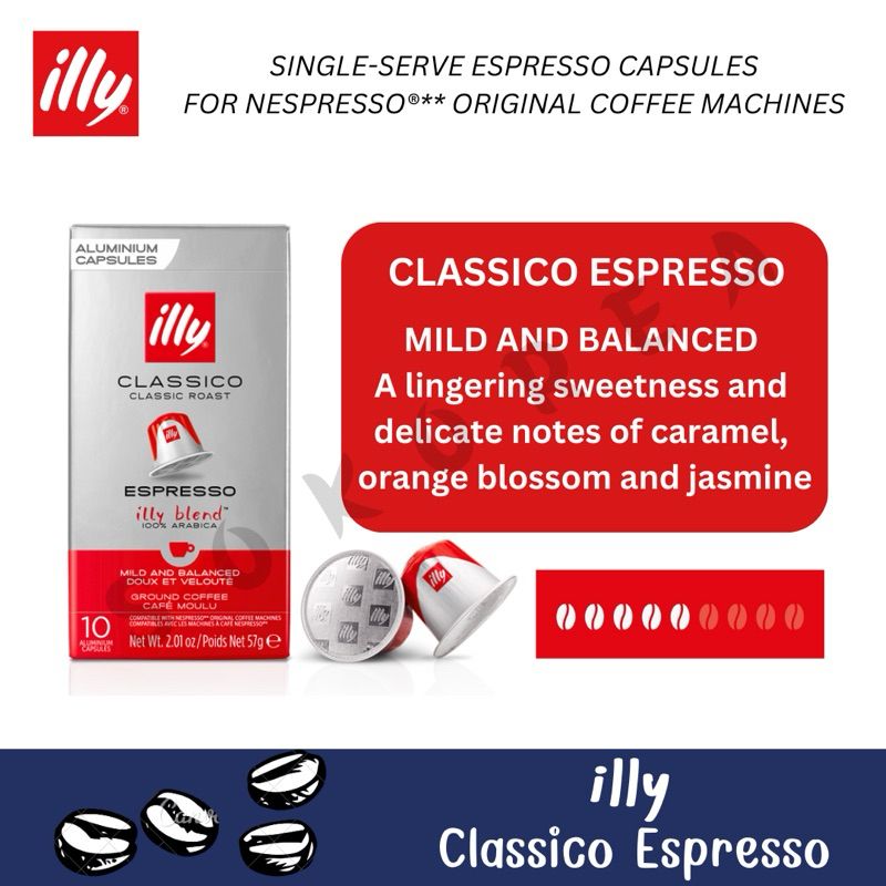 illy Nespresso Capsule Italy 🇮🇹 อิลลี่ กาแฟแคปซูลอิตาลี รุ่น Nespresso