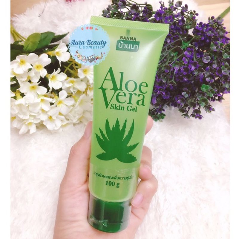 Banna Aloe Vera Skin Gel 100g. 
เจลว่านหางจระเข้ บ้านนา แพคเกจใหม่ เนื้อเจลใส