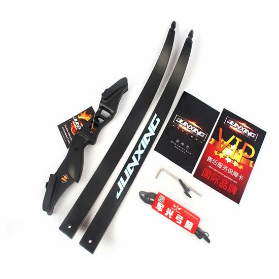 Junxing F177 54 นิ้ว Takedown Recurve Bow and Arrow ชุด 30-50 ปอนด์อลูมิเนียมอัลลอยด์ Bow Riser Right Handed Short bow