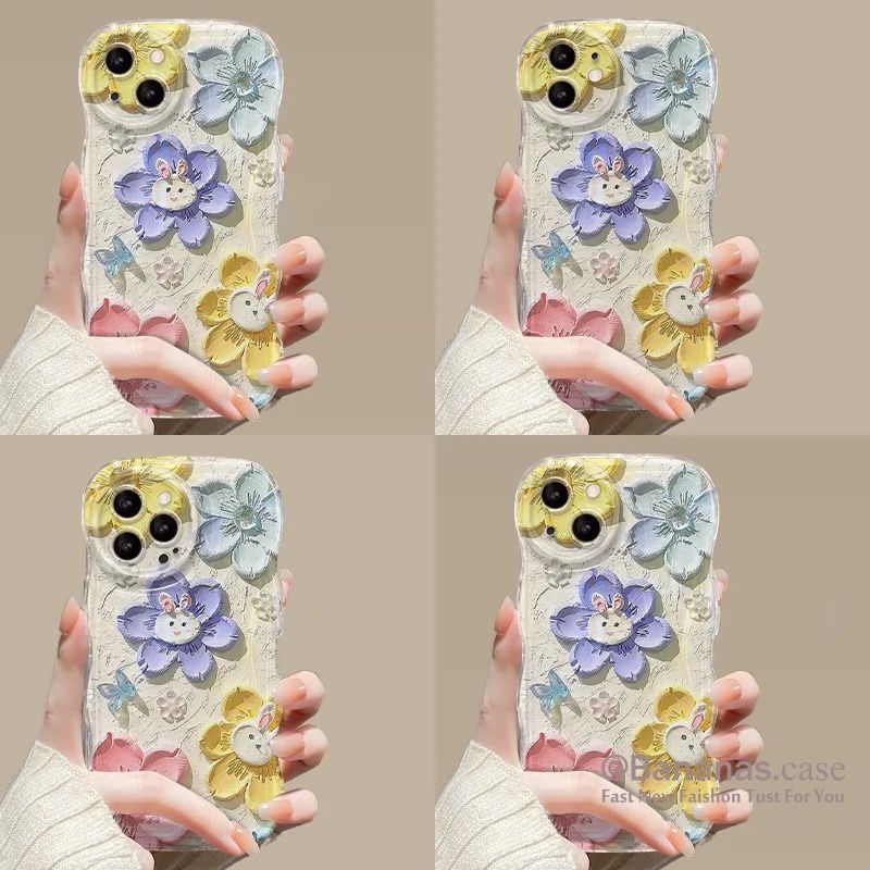 เคสโทรศัพท์มือถือแบบนิ่ม ใส ลายภาพวาดสีน้ํามัน รูปดอกไม้ สีขาว สําหรับ iPhone 14 Plus 14 13 12 11 Pro Max X Xr Xs Max 7 8 Plus SE2020