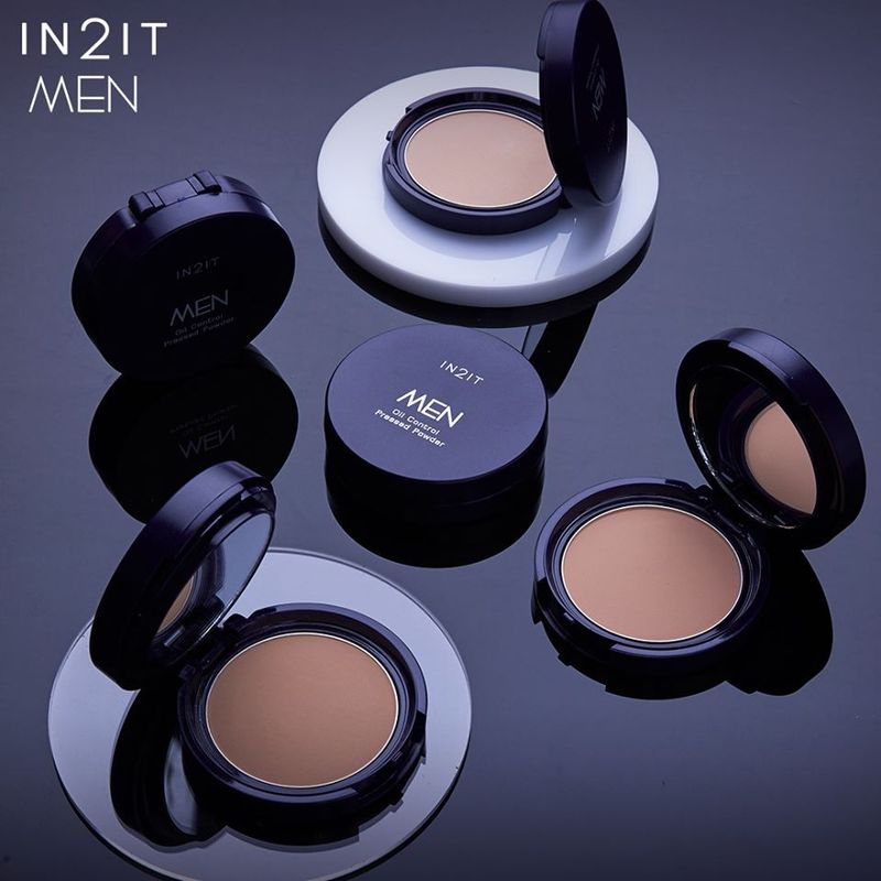 IN2IT Men Oil Control Pressed Powder - แป้งผสมรองพื้น [MOPM]