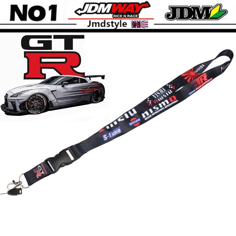 Gtr สายคล้องโทรศัพท์มือถือ JDM พวงกุญแจรถแข่ง ที่ใส่บัตรประจําตัว สายคล้องคอโทรศัพท์มือถือ