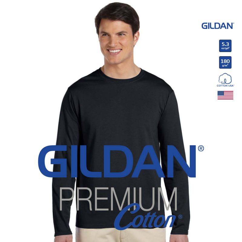 GILDAN® พรีเมี่ยม เสื้อแขนยาว - ดำ 36C