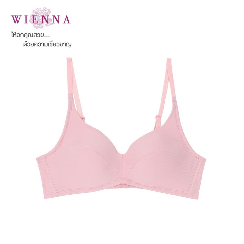 WIENNA เสื้อชั้นใน Beauty 5 Cup DB35800  ไร้โครง ไซซ์เล็ก-ไซซ์ใหญ่ (BCDE32-38) สีดำ สีเนื้อ สีชมพู Carnation