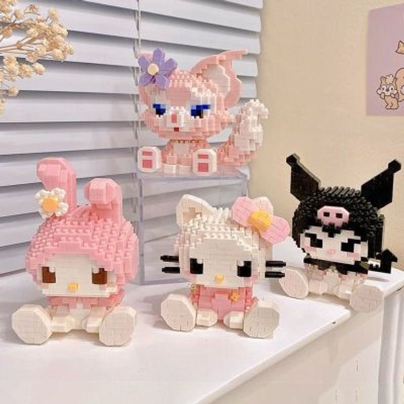 LELEชุดตัวต่อ น่ารักๆ disney sanrio การ์ตูน บล็อคตัวต่อ กระต่าย คุโรมิ ปิกาจู kuromi Building Blocks