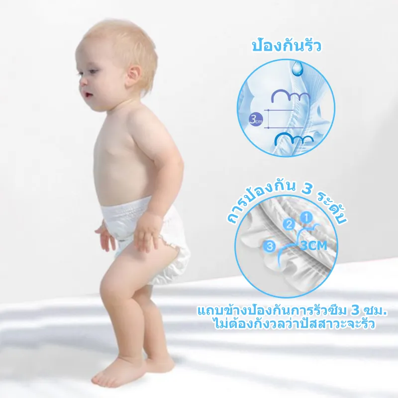 แพมเพิสเด็ก YOULI ผ้าอ้อมเด็กสําเร็จรูป แพมเพิส baby pants XXXL/XXL/XL/L/M ผ้าอ้อมเด็ก ผ้าอ้อมแบบกางเกง กางเกงผ้าอ้อม