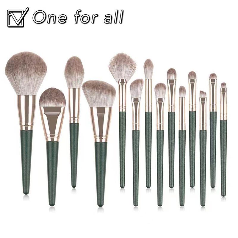 [พร้อมส่ง] (เกรดA)แปรงแต่งหน้า H32 brush set เซต14ชิ้น แปรงปัดแก้ม แปรงไฮไลท์ แปลงแต่งหน้า Make up brush fancy(สีแปรงคลาสสิคมากๆ)