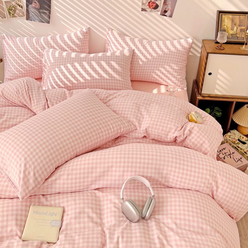 1 ชิ้น ปลอกผ้านวม 5ฟุต 6ฟุต ผ้าฝ้าย ลายสก๊อต ขนาดเล็ก เป็นมิตรกับผิวหนัง duvet cover