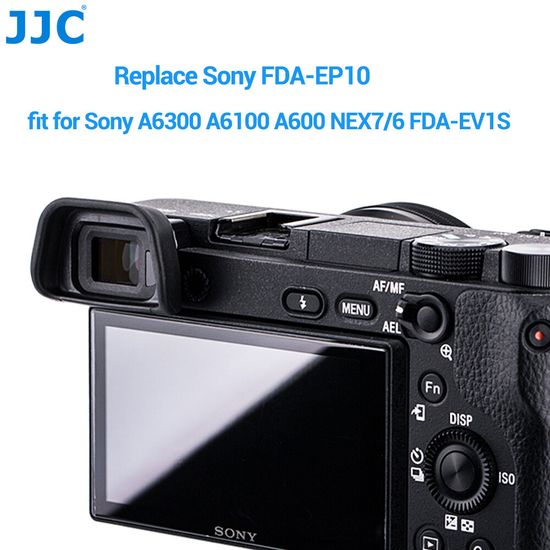 JJC FDA-EP10 กล้องปิดช่องมองภาพช่องมองภาพแบบนุ่มสำหรับกล้อง Sony A6300 A6100 A6000 NEX-7 NEX-6 และช่องมองภาพอิเล็กทรอนิกส์ FDA-EV1S แทนที่ช่องมองภาพอิเล็กทรอนิกส์ของ Sony FDA-EP10