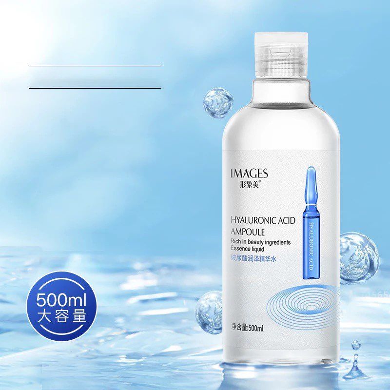 โทนเนอร์เอสเซนส์ IMAGES Essence 2 สูตร แอมพูลเหลือง ฟ้า  Nicotinamide/Hyaluronic Acid Ampoule ขวดใหญ่ 500ml  **กดเลือกสูตรตรงตัวเลือกสินค้า**  N313