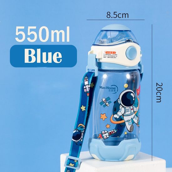 【BermaBaby】550 ML ขวดน้ำ กระติกน้ำ ขวดน้ำเด็กขวด การ์ตูนถ้วยหัดดื่มพลา สติกมีสายรัดขวดโรงเรียนดื่ม