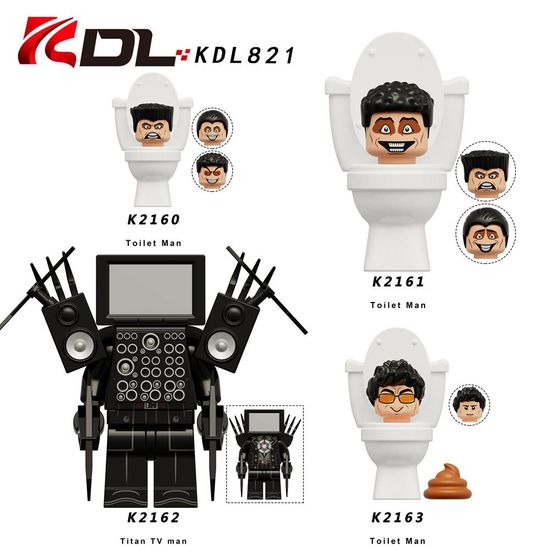 ของเล่นตัวต่อฟิกเกอร์ Skibidi Toilet Building Bricks Titan TV Man Toilet Man KDL821