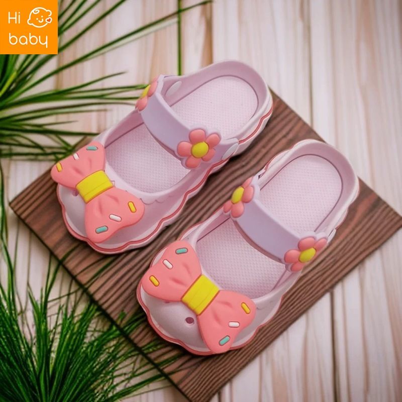 Summer New Style Cave Shoes Sandals Little Princess Girls Cute Small and Medium-sized Childrens Anti-collision Two-way Baotou Sandals