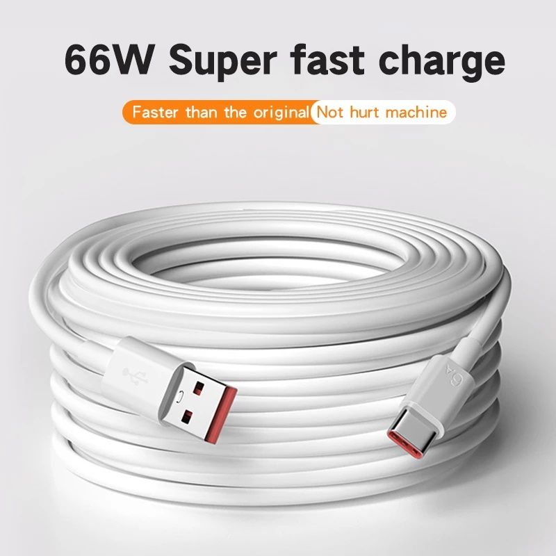 สายชาร์จ Type C 66W 6A ชาร์จเร็วมาก สําหรับ Huawei Data USB-C