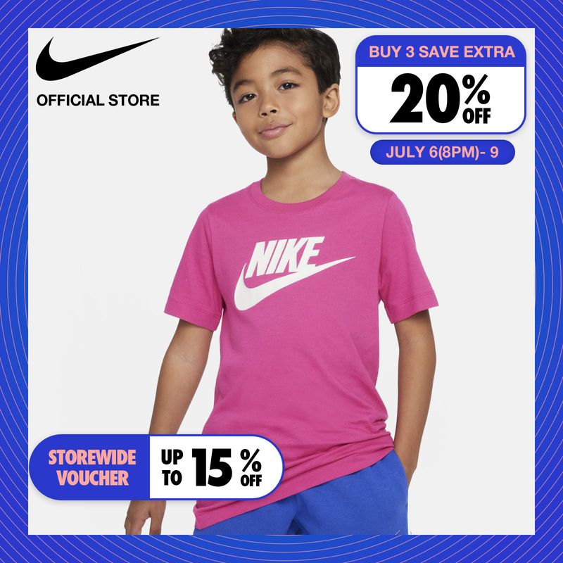 Nike Boys Futura Icon Fs Tee - Active Pink ไนกี้ เสื้อเด็กชาย Futura Icon Fs - สีแอคทีฟพิ้งค์