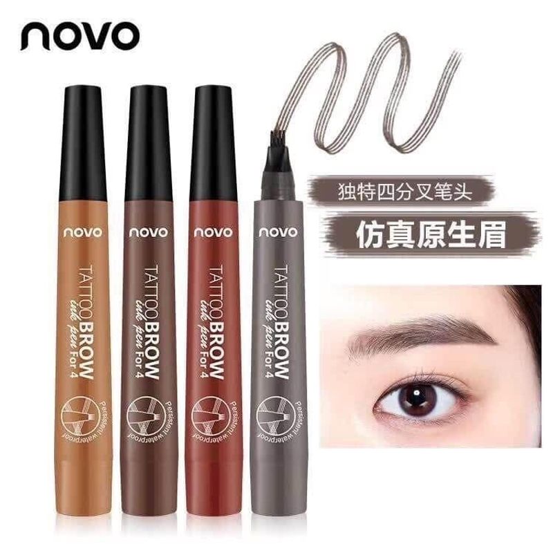 โนโว่ Novo Tattoo Brow Tint My 4 - Tip Brow หัวแปรง 4 แฉก