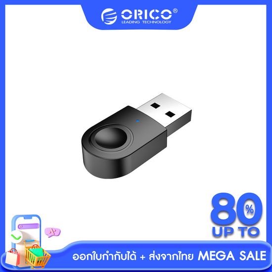 [ส่งจากไทย-ออกใบกำกับได้] ORICO BTA-608 อะแดปเตอร์รับส่งสัญญาณบลูทูธ 5.0 รองรับ Windows 10/11 สําหรับ PC Laptop Keyboard