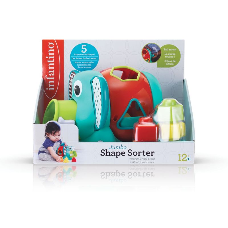 Infantino : ของเล่นเสริมพัฒนาการ(ตัวบล๊อค,ช้าง) JUMBO SHAPE SORTER