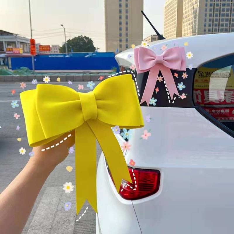 Wuling Confero Mini Interior Decoration Modification Chinese Style Macaron Body Bow Bumper Stickers Car Decoration Accessories JJlU