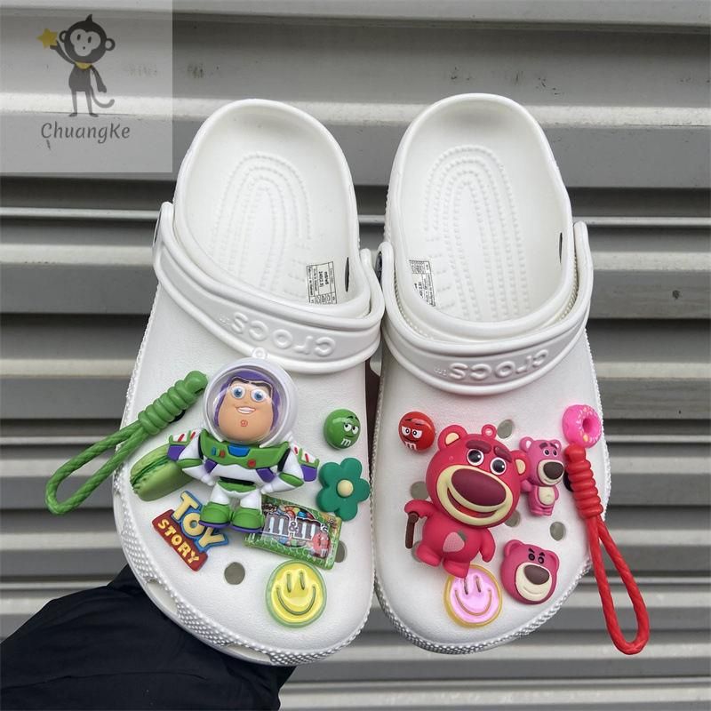 🔥DIY ที่ติดรองเท้า crocs สไตล์น่ารัก ตัวการ์ตูนติดรองเท้า ตกแต่งสวยงาม รูปแบบการ์ตูน ตัวติดรองเท้าหัวโต