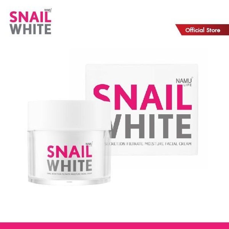 SNAIL WHITE นามุ ไลฟ์ สเนลไวท์ มอยส์เจอร์ เฟเชี่ยล ครีม (ครีมบำรุงผิว) 50 มล. SNAILWHITE FACIAL CREAM 50ml.