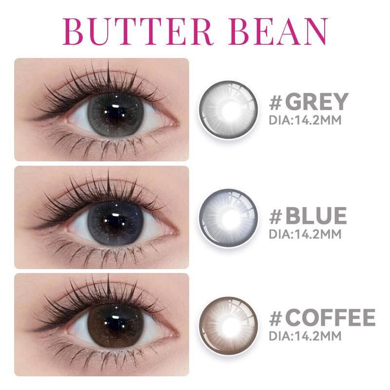 【โปร พ.ค.ลดล้างสต๊อก】Midroo🍭คอนแทคเลนส์บิ๊กอาย Buttered Bean สีกาแฟนมเกาลั ขนาดมินิ