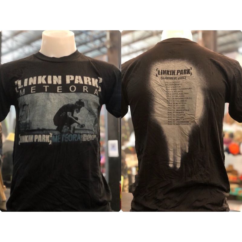 สไตล์มินิมอล LINKIN PARK เสื้อวงดนตรี ร็อคต่างประเทศ เสื้อชาวร็อค เสื้อtour คนดัง เสื้อยืดคอกลมผ้าฝ้าย