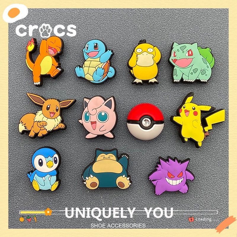 Crocs Jibbitz crocs charms POKEMON Series กระดุมรองเท้า ลายการ์ตูนดอกไม้ อุปกรณ์เสริม CROCS ใหม่- รองเท้าแตะ ลายโ พูรินปเกมอน ( jibbitz Charms ) คุณภาพสูง สําหรับวันเกิด เก็งกา