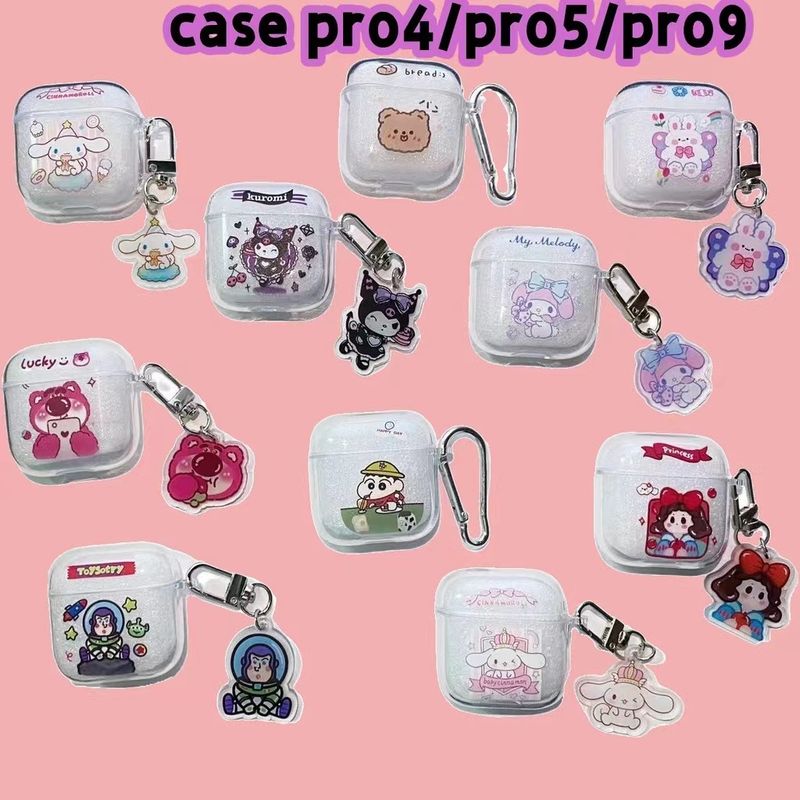 เคสแอร์พอร์ต สำหรับรุ่น pro4 Pro5 Pro9 เคสหูฟัง การ์ตูน TPU กันกระแทกอย่างดีลายการ์ตูนน่ารัก