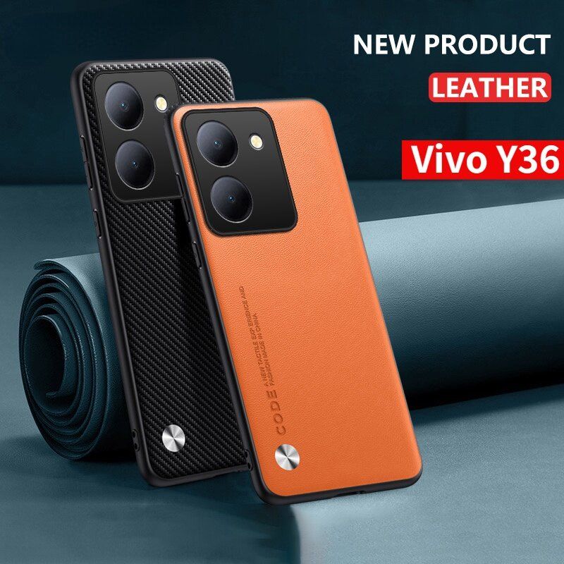 เคสสำหรับ Vivo Y03 Y28 Y78 Y36 Y100 Y27s Y27 NFC 4G 5G เคสโทรศัพท์หนังผิวธรรมดากันกระแทกเคสโทรศัพท์มือถือขอบซิลิโคนฝาครอบแข็งปกป้อง