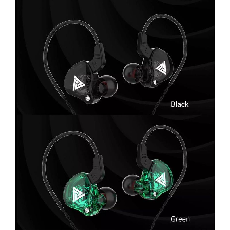 QKZ AK6-Pro หูฟังอินเอียร์ หูฟังแบบมีสาย หูฟังถอดสายได้ Earphone in ear Smalltalk สายยาว 1.2 เมตร หัวเสียบ aux 3.5 มม ไม