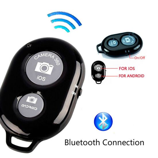 【Familiars】Bluetooth รีโมทถ่ายรูป แบบไร้สาย รีโมทบลูทูธ remote bluetooth AB shutter3 รีโมทถ่ายรูปไร้สาย แถมถ่าน (Black)