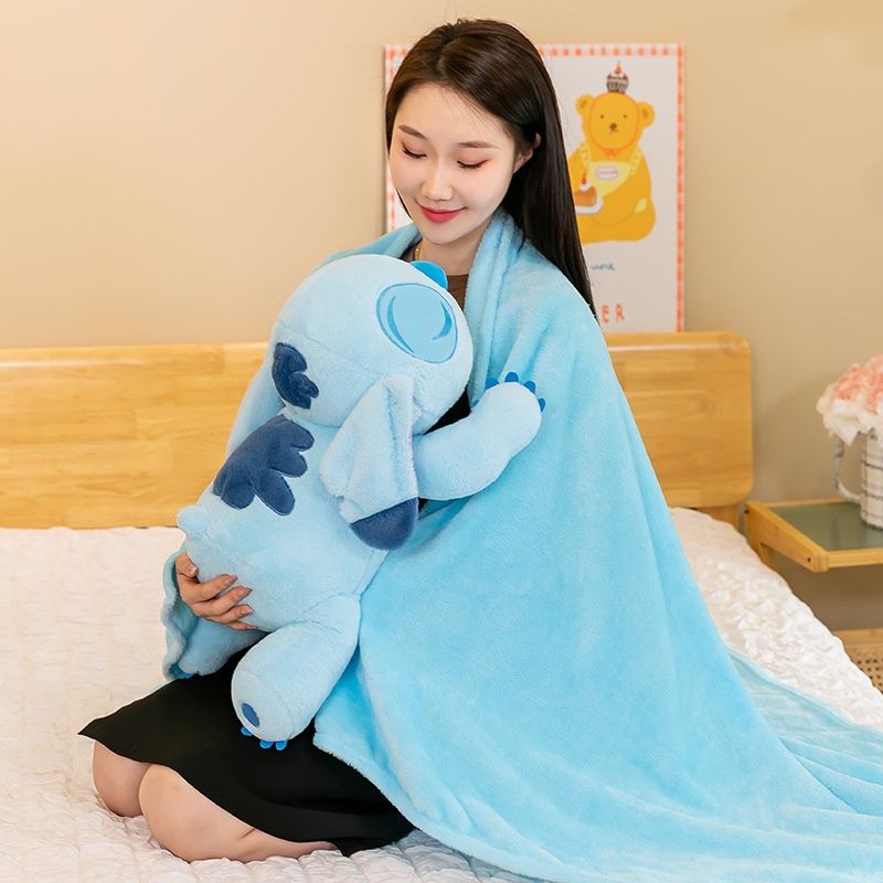 Ellen หมอนตุ๊กตาแองเจิล Stitch น่ารัก พร้อมผ้าห่ม ของขวัญ สําหรับเด็กผู้หญิง ตกแต่งบ้าน