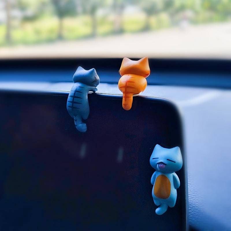 Back Shadow Meow Car Decoration Screen Decoration Cute Cartoon Car Supplies Doll Car Interior Dashboard KEzf