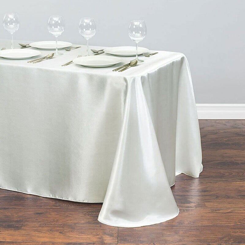 Rectangle Table Cloth Satin Tablecloth Birthday Wedding Banquet Hotel Festival Party Decoration Home Dining Table Cover