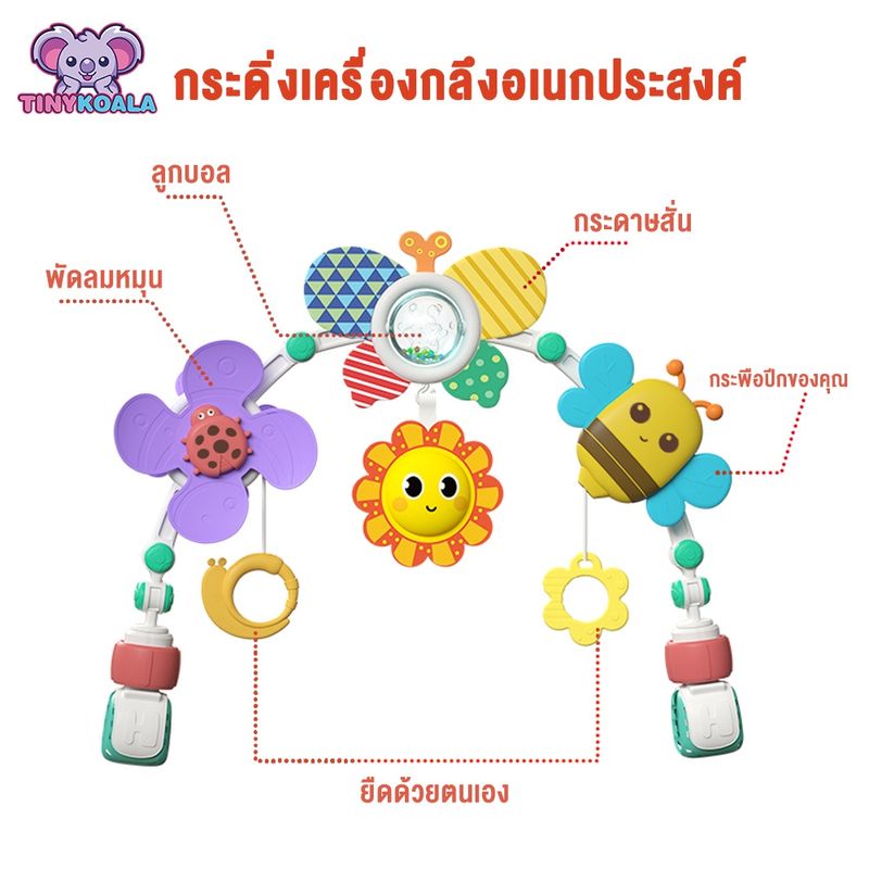 ⚡NEW⚡โมบายเด็ก  โมบายเด็กอ่อน  โมบายกล่อมนอนโมบายรถเข็น โมบายเด็กอ่อนติดขอบเตียง ตุ๊กตามีไฟมีเสียง  0-3 ขวบ