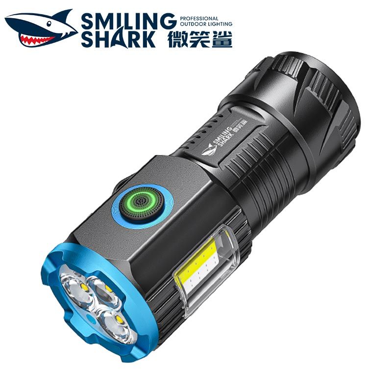 Smilingshark SD1026 ไฟฉาย led ไฟฉายขนาดเล็ก ไฟฉายพวงกุญแจขนาดเล็ก Super Bright 5 โหมดพร้อม Magnetic Type-C กันน้ำแบบชาร์จไฟได้สำหรับเดินป่าตั้งแคมป์กลางแจ้ง Runing