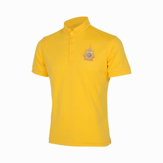 WARRIX เสื้อโปโล สีเหลือง พร้อมตราสัญลักษณ์ รุ่น CLASSIC POLO (WA-241PLAKI01)