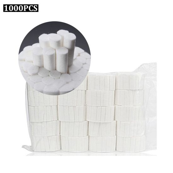 1000Pcs คลินิกทันตกรรมอุปกรณ์ทางการแพทย์ดูดซับ Cotton Rolls