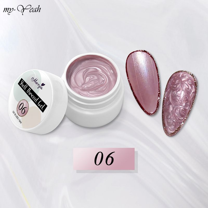 Myyeah 5ml เปลือกด้ายเจลเล็บ 8 สี Glitter Pearly กึ่งถาวรเล็บ Soak Off UV เจลเคลือบเงา DIY เล็บเครื่องมือ