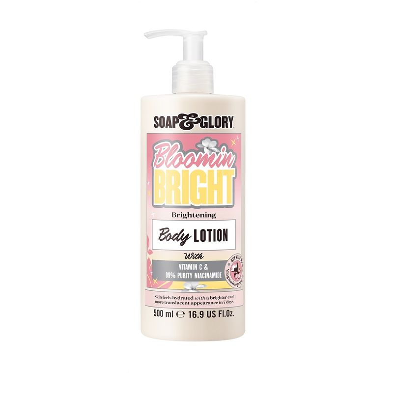 Soap & Glory  Bloomin Bright Brightening Body Lotion 500 Ml โซพ แอนด์ กลอรี่ บลูมมิ่น ไบร์ท ไบร์ทเทนนิ่ง บอดี้ โลชั่น 500 มล.