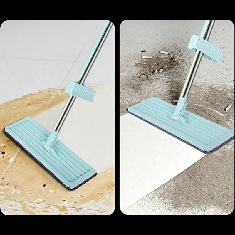 ไม้ถู ไม้ถูพื้น Flat Mop ไม้ม๊อบถูพื้น ไม้ถูพื้นรีดน้ำ ม๊อบดันฝุ่น ไม้ถูพื้นแบบรีดน้ำในตัว หมุนได้360 ไม้ถูพื้นพร้อมที่รีดในตัว ผ้าม๊อบ