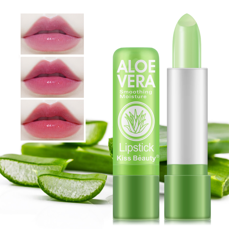 KISS BEAUTY Hydration Moisturizing Natural Aloe Lip Balm Temperature Change Repair ลิปสติก